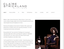 Tablet Screenshot of clairestrickland.com